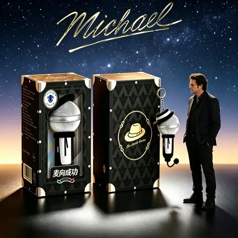 Genuine Michael Jackson Recordable Microphone Keychain Pendant Built In Recorder Collectible Merchandise Souvenir For Music Fans
