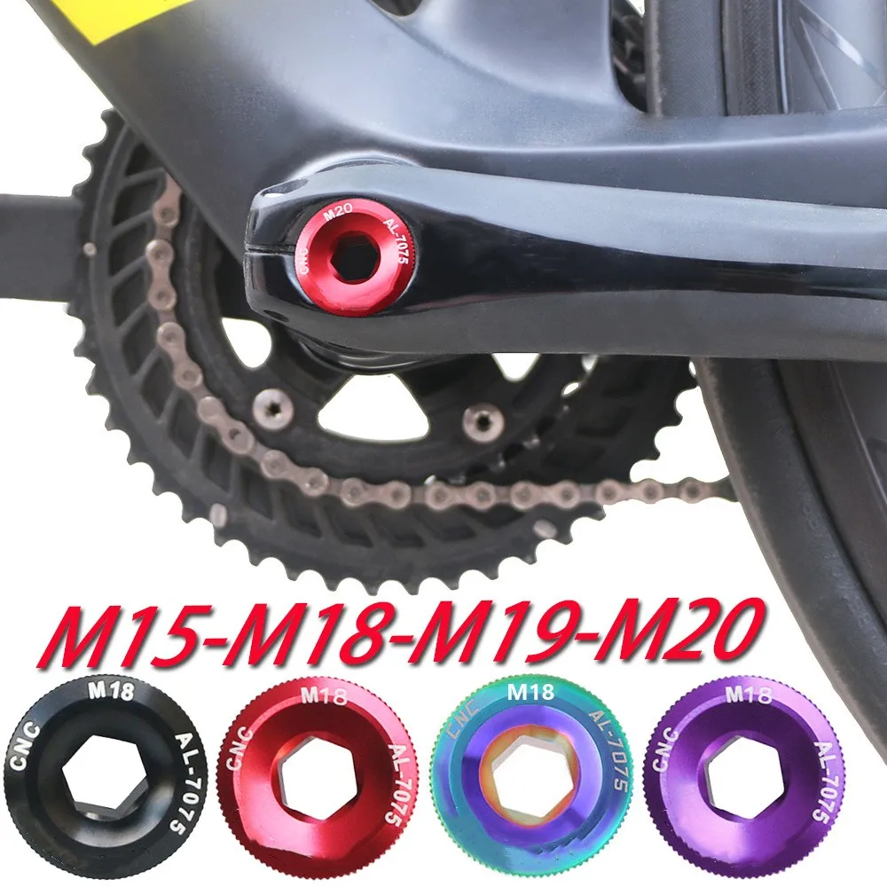 M18 M19 M20 Aluminum Alloy MTB Bicycle Crank Screw Cap Road Mountain Bike Crankset Cover Caps Bolt Fit For SHIMANO JIANKUN IXF