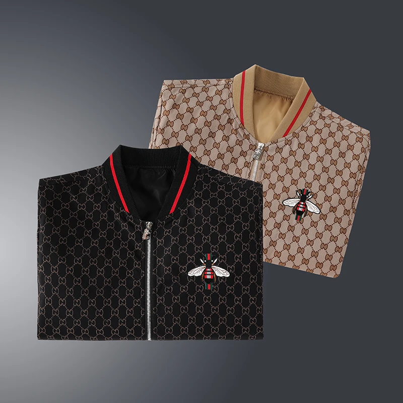 جاكيت رجالي برقبة بيسبول ، معطف بقصة ضيقة ، موضة الترفيه ، الاتجاه ، الربيع والخريف ، جديد