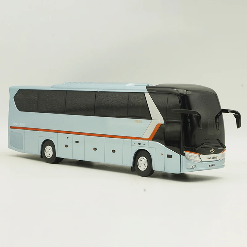 1:38 Scale Diecast Alloy Xiamen Longwei Second-generation XMQ6129 Bus Toy Car Model Classics Adult Souvenir Gifts Static Display