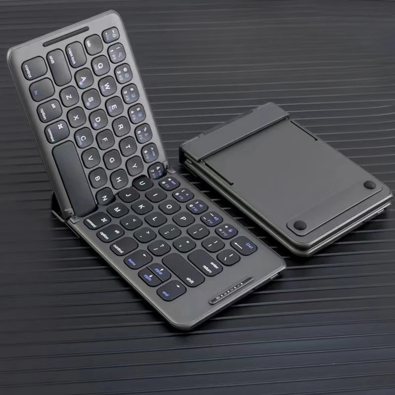 Mini Bluetooth Folding Keyboard Three-Channel Three-System Universal Keyboard Portable Silent Keyboard