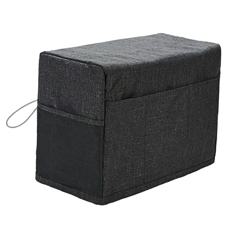 Universal Dust Cover For Sewing Machine With Storage Pockets Waterproof Gift Black Polyester 1 PCS