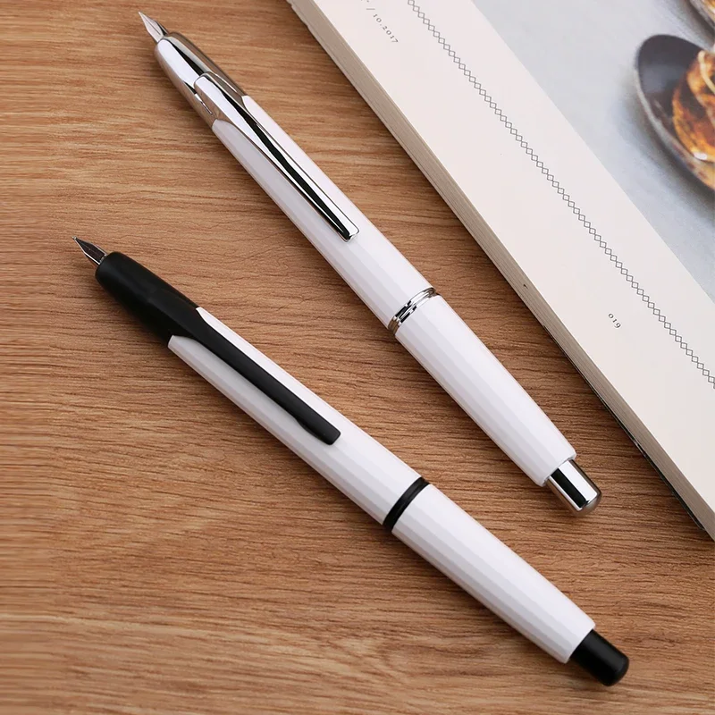 MAJOHN A2 Press Retractable Resin Fountain Pen Lighter than A1,EF Nib 0.4mm with a Converter Office School Writing Gift In Pen