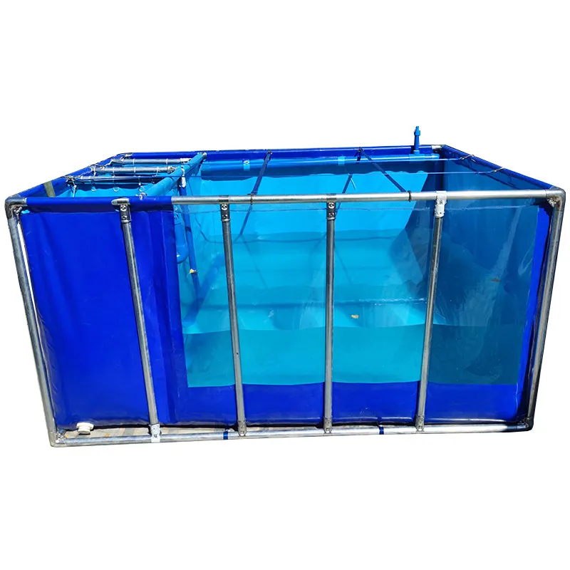 Canvas fish pond with filter extra thick transparent preservative wood full set Koi pool courtyard balcony light body