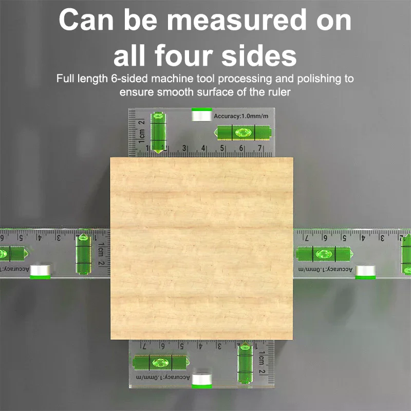 Precyzyjny Mini Akrylowy Mocny Magnetyczny Poziomica Kątomierz Libella Małe Narzędzie do Poziomowania Narzędzia do Pomiaru Poziomu