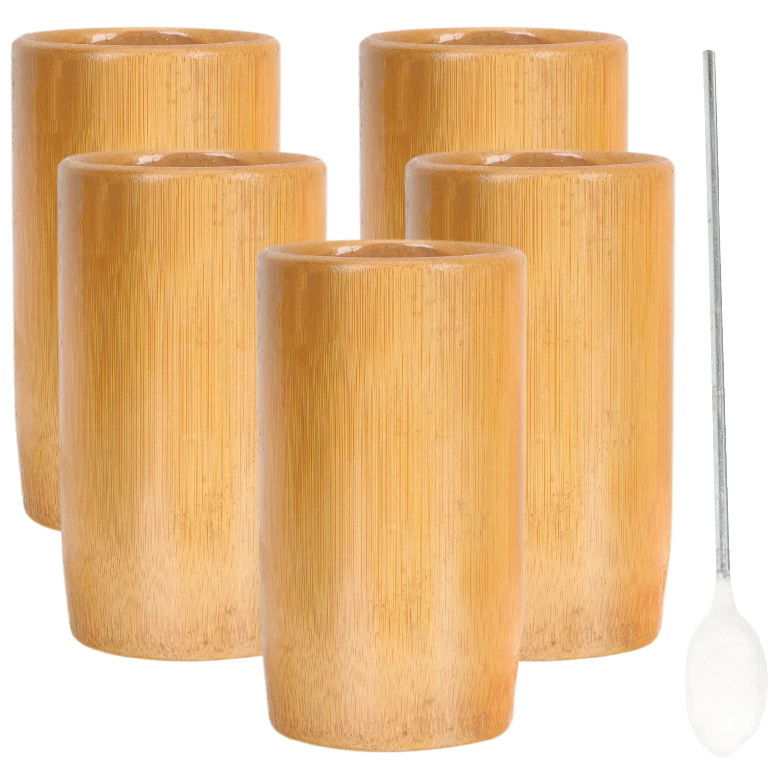 5 Buah Set Cupping Bambu Premium, Cangkir Terapi Hisap Kuat, Pijat Tubuh untuk Penggunaan di Rumah, Alat Cupping Pereda Nyeri