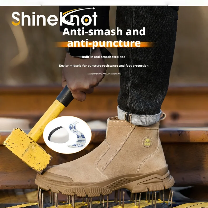 SHINEKNOT Soft Soled Protective Shoes With Insulation Anti-Static Puncture Resistance Impact Resistance And Other Properties