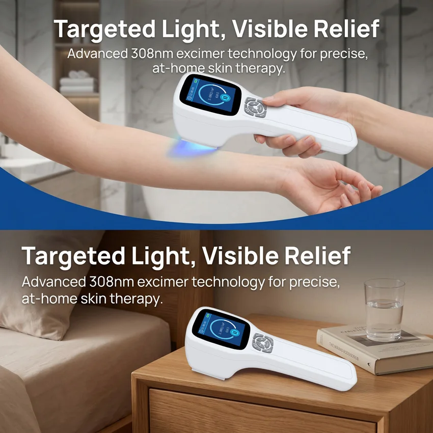 

308nm UVB Phototherapy Lamp Medical Grade Narrow Band Light Therapy Device for Vitiligo Psoriasis Eczema Treatment