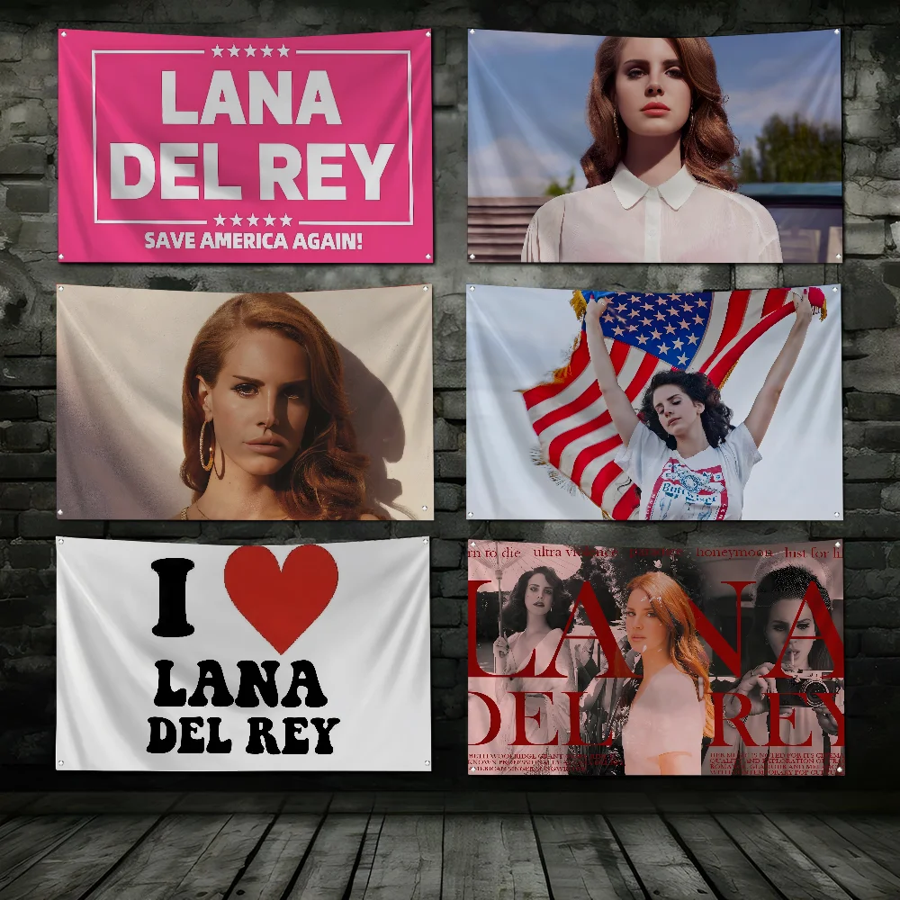 

Singer Lana Del Rey Flag Workshop Flags Room Decor Flag Outdoor Decorations Flags for Rooms Four Hole Flag