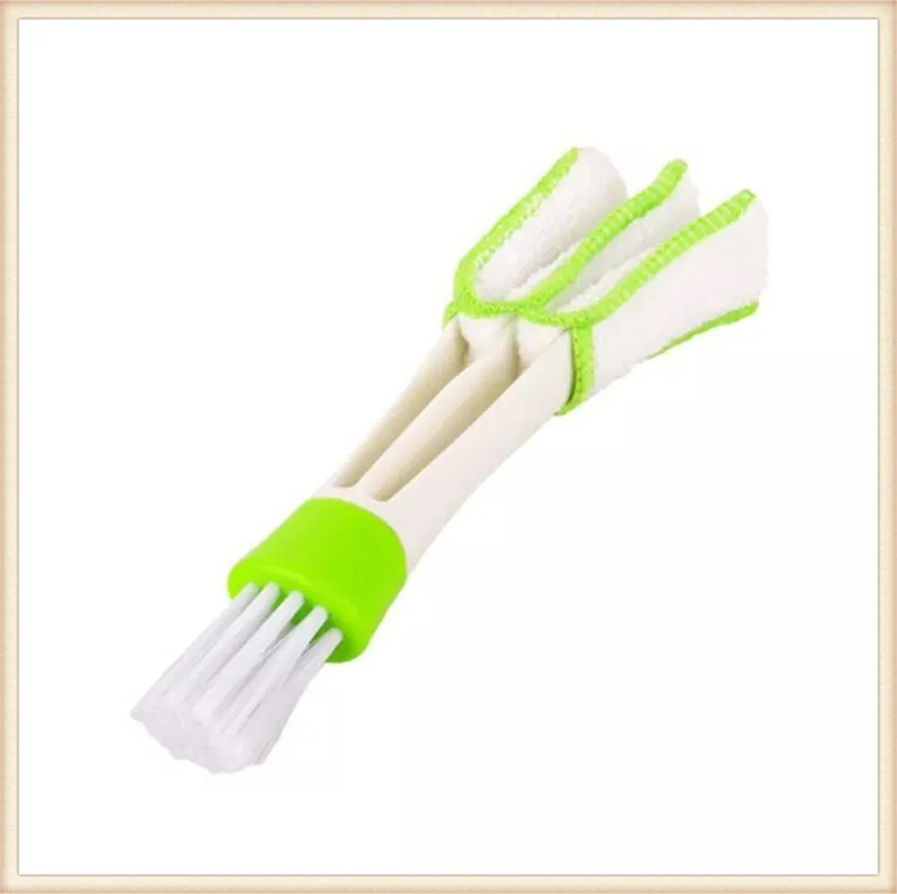 2In1 Green Car Cleaner Brush Vent Blinds for daimler chrysler GRAND CHEROKEE 2002 2011 2007 RAM1500 2004