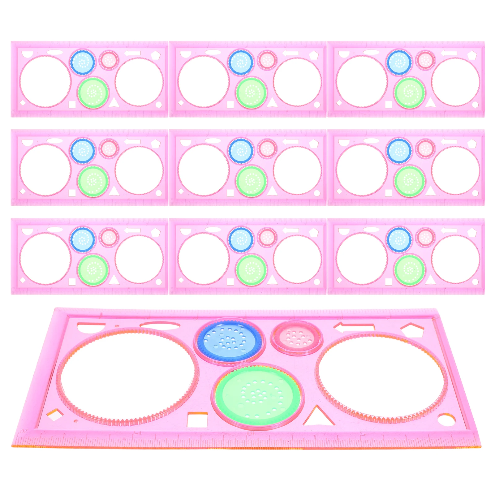 10pcs Drawing Template Toy Set Durable Material Easy Use Creative Design Parent Child Interaction Intelligence