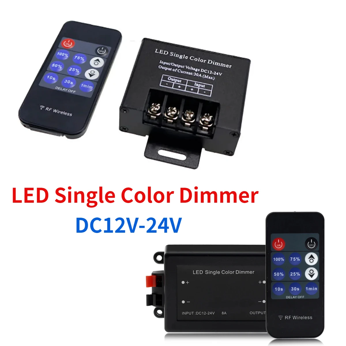 

New LED Single Color Dimmer Wireless LED Controller 11 Key RF Remote Control Adjust Brightness Switch For LED Strip DC12V-24V