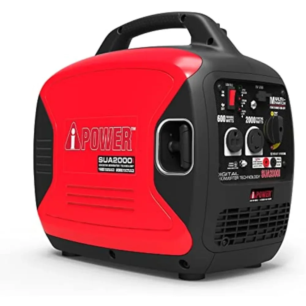 A-iPower Portable Inverter Generator, 2000W Ultra-Quiet RV Ready, EPA Compliant, Small & Ultra Lightweight For Backup Home Use