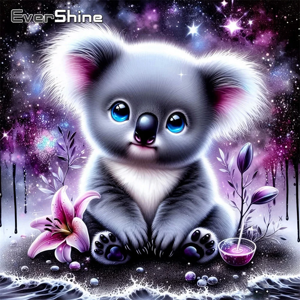 

Evershine печатный набор для вышивки крестом коала ткань холст вышивка животное 5D DIY художественная картина рукоделие звезды подарок ручной работы