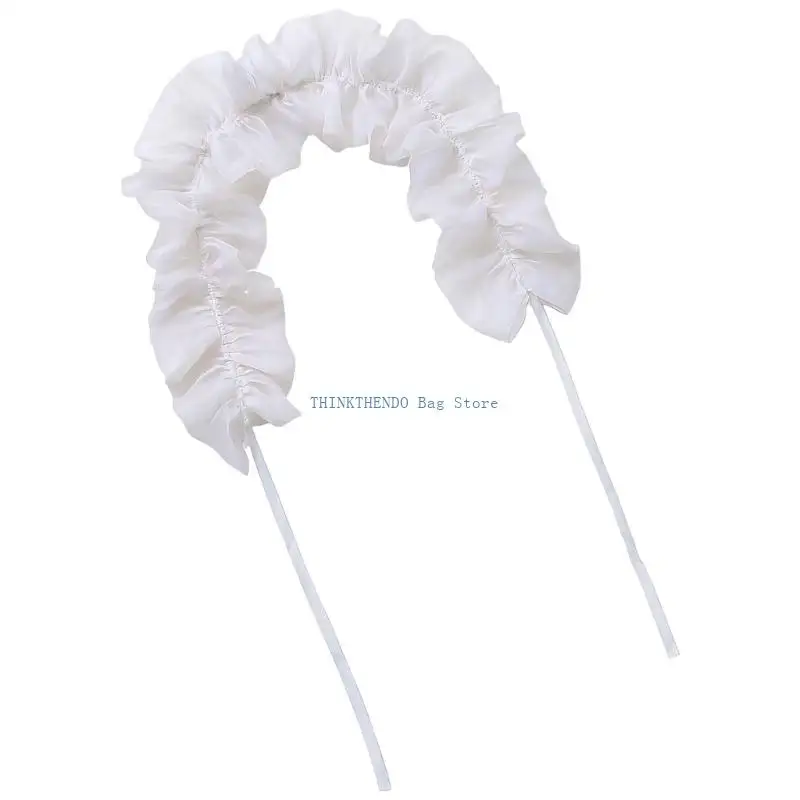 340D Gauze Shawl Elegant Ruffle Shoulder Wrap Neck Scarf For Women Special Occasion