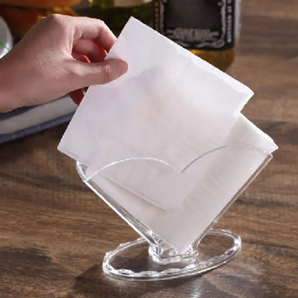 

2Pcs Acrylic Upright Tissue Box Creative Space-Saving Napkin Holder for Home Hotel Restaurant Table Use Hotel Tissue Holder