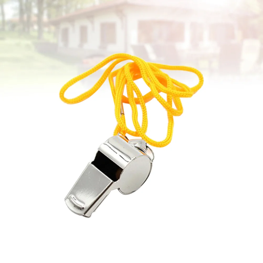 3 قطعة صافرة من الفولاذ المقاوم للصدأ بصوت عالٍ في حالات الطوارئ صفارات التدريب الرياضية المفاتيح خفيفة الوزن متينة للمشي لمسافات طويلة في الهواء الطلق