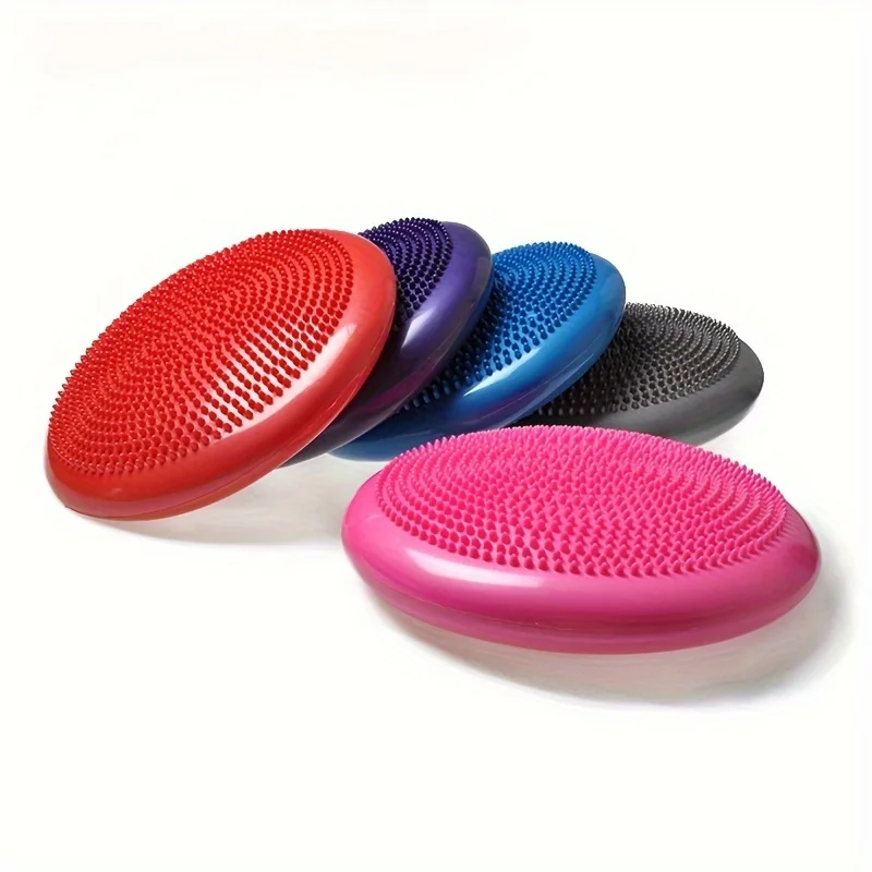 1pc Inflatable Balance Cushion, With Air Pump, Thickened Explosion-proof Soft Cushion, For Yoga Massage, Workout