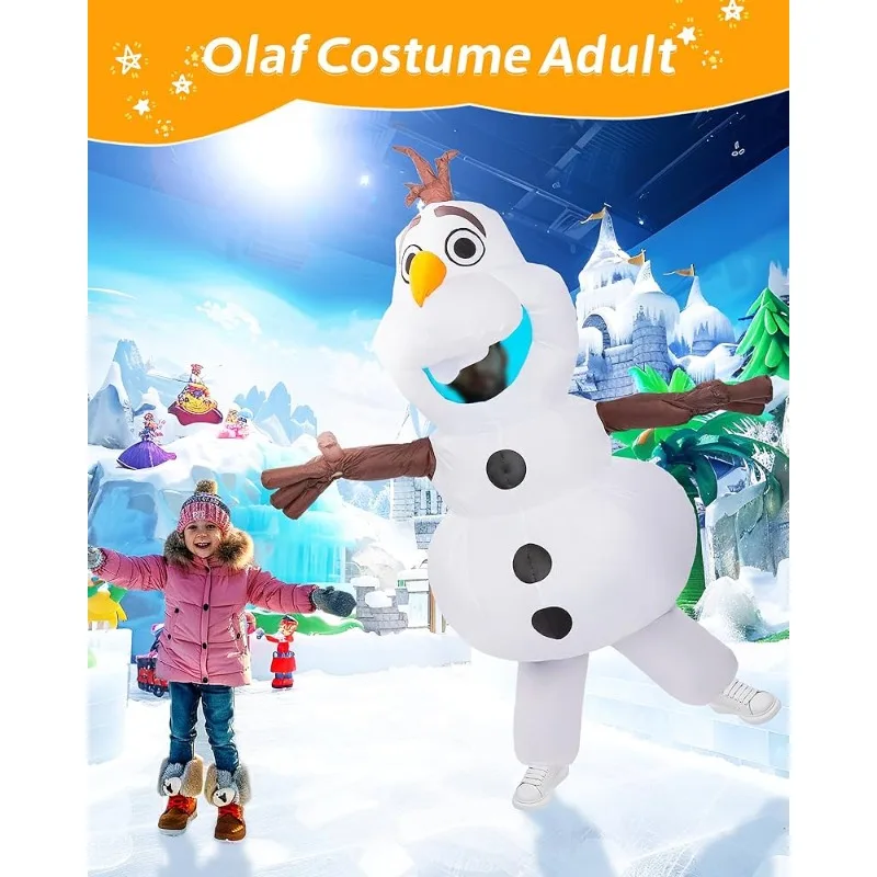 

Xuebao costume Adult Snowman inflatable Suit men and Women masquerade Party Halloween Blowing Dress Up Cosplay Party