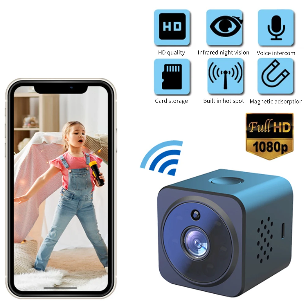 

Smart home Mini Wifi Camera Full HD1080P Remote monitoring night vision motion detection AP hostpot wireless Security Cameras