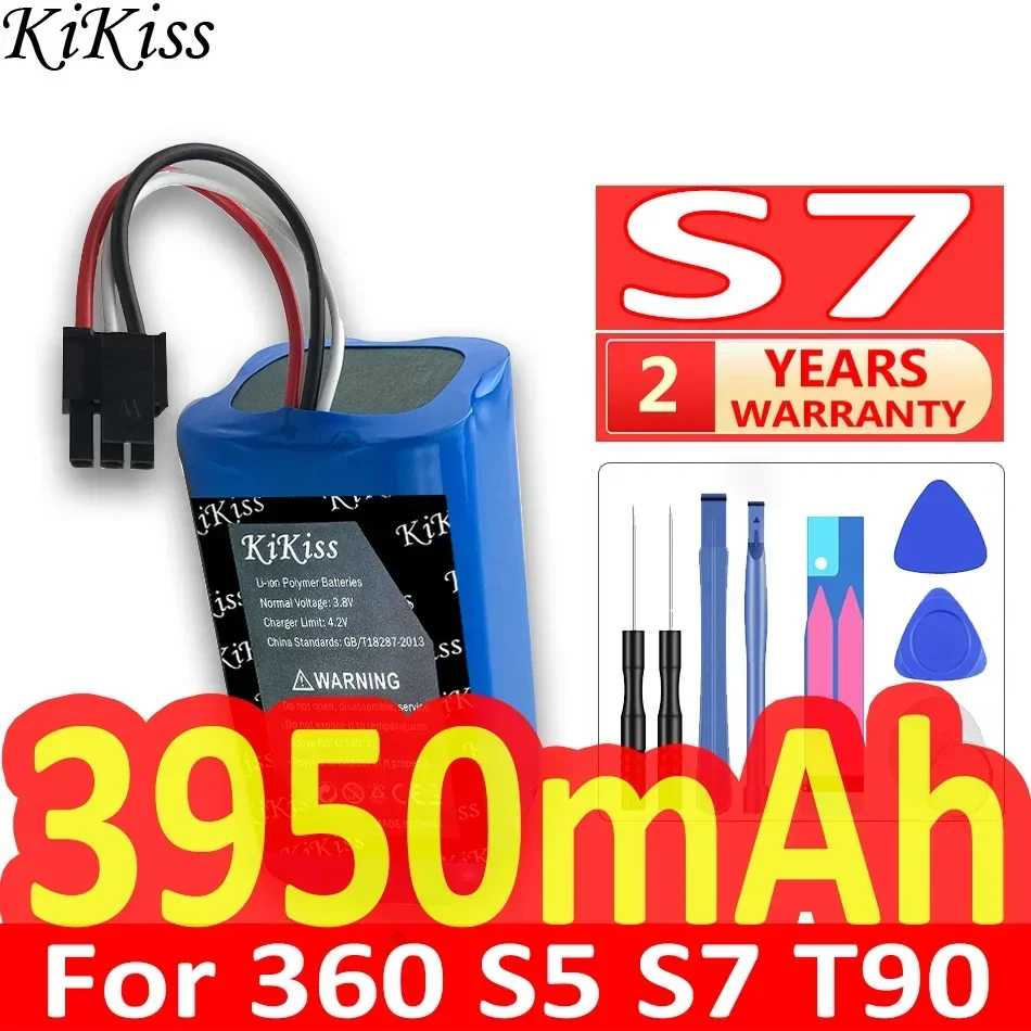 

Robotic Vacuum Cleaner Accessories Battery 3950mAh For 360 S5 S7 T90 Robotic Vacuum Cleaner Spare Parts S7 S7
