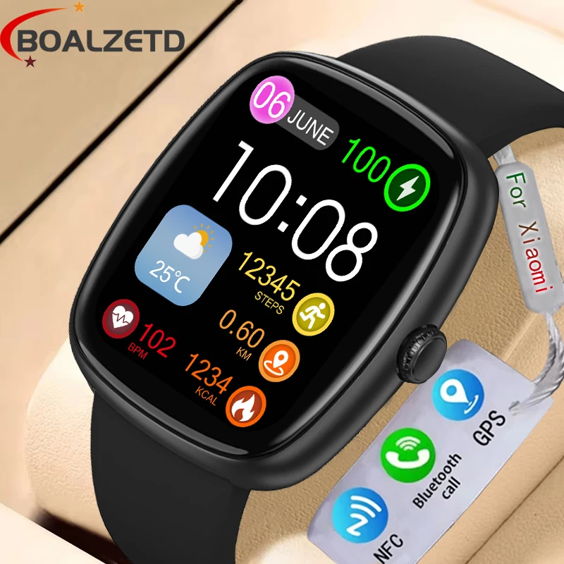 

Smart Watch Women Man 1.83" HD Screen GPS Sport trajectory Heart Rate Health Watches Blood oxygen Men Smartwatch For Android IOS