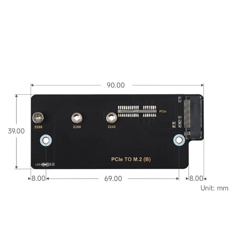 For Raspberry Pi CM4 Pcie To M.2 Nvme SSD HAT Expansion Board Black PCB Motherboard For Raspberry Pi Compute Module 4 Series