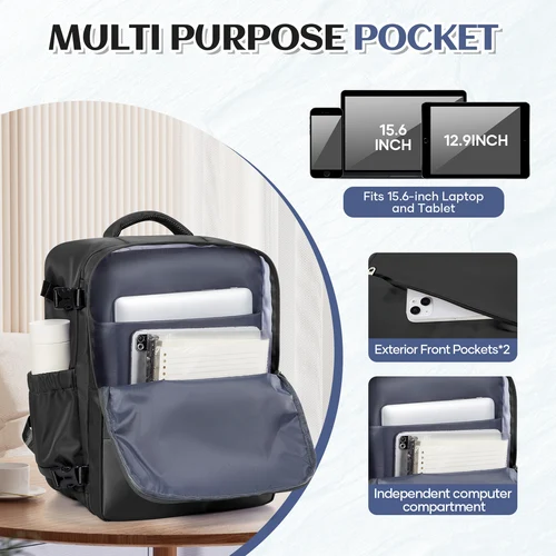 Imagen 2 del producto Ryanair 40x30x20 mochila de viaje Wizzair cabina avión maletas cabina equipaje de mano bolsas mochila impermeable portátil Packbag