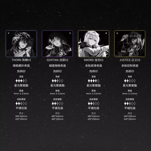 Imagen 2 del producto Alfombrilla de ratón Aimstar Thorn para juegos, alfombrilla de ratón antideslizante de 3,5mm de medio suave para deportes electrónicos Fps, accesorios para juegos, alfombrilla de ratón personalizada