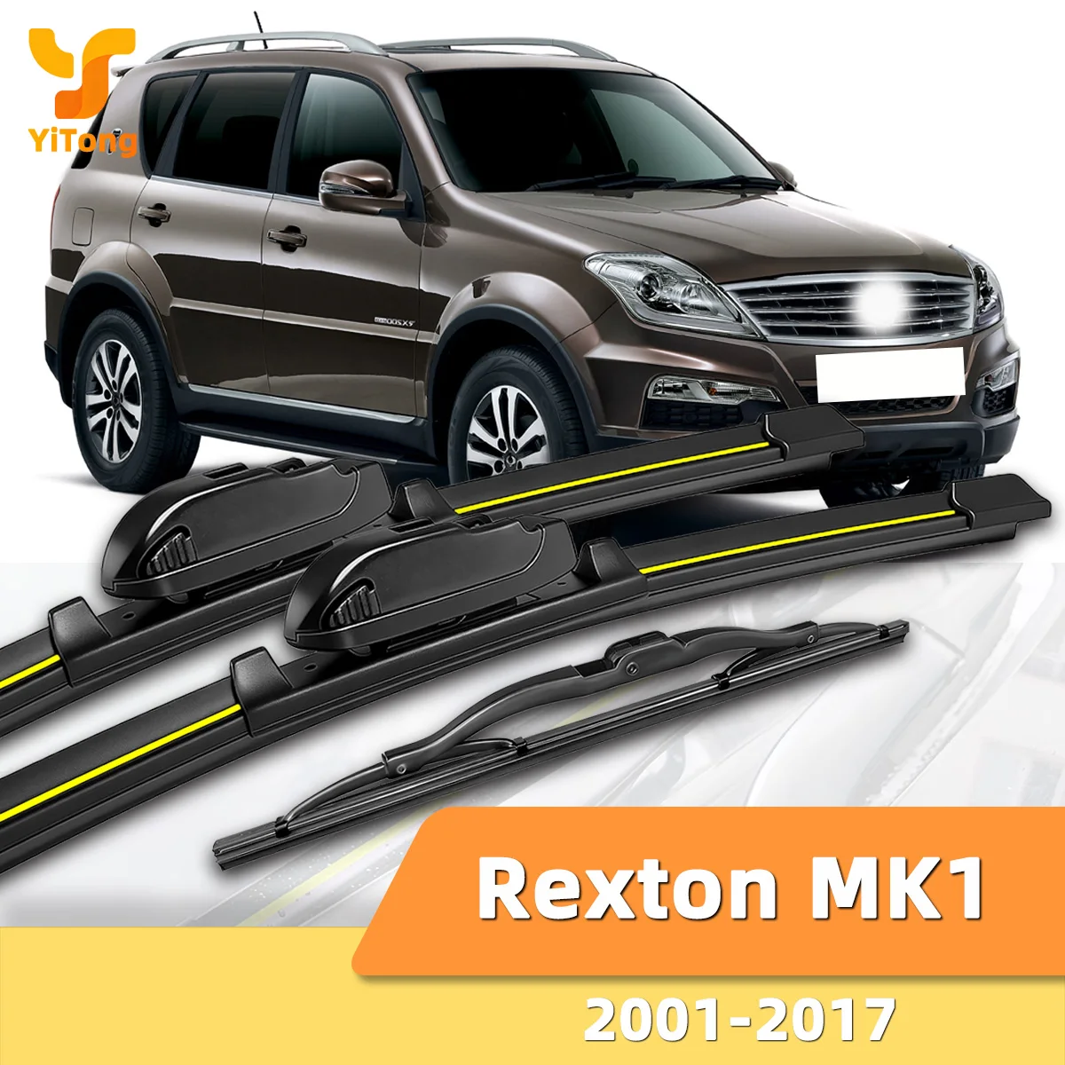 

Yitong Suitable For Ssangyong Rexton MK1 2001-2017 Front And Rear Windshield Wipers Durable Accessories For Car Windshields