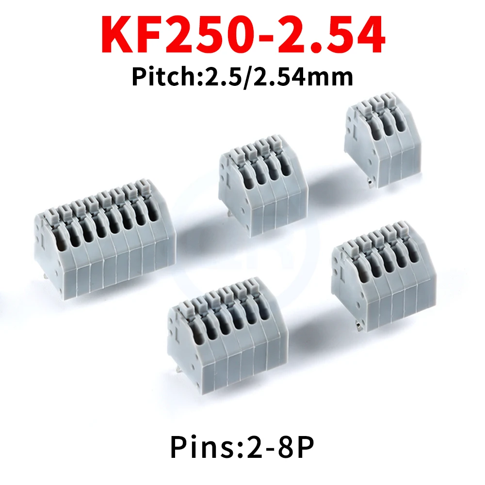 (5 قطع) KF250 - 2.54 مم / 2.5 مم (DG250 - 2.54 / 2.5 ) -1 -2 صف مزدوج مستقيم التوصيل 300 فولت / 2 أمبير PCB محطة كتلة 2 ~ 12P