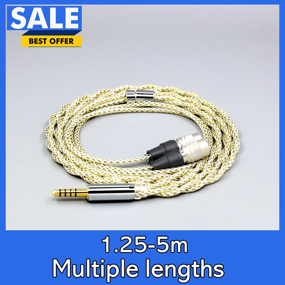

TypeS 23AWG Litz Shielding Silver OCC Earphone Cable For Mr Speakers Alpha Dog Ether C Flow Mad AEON Headphone LN008933