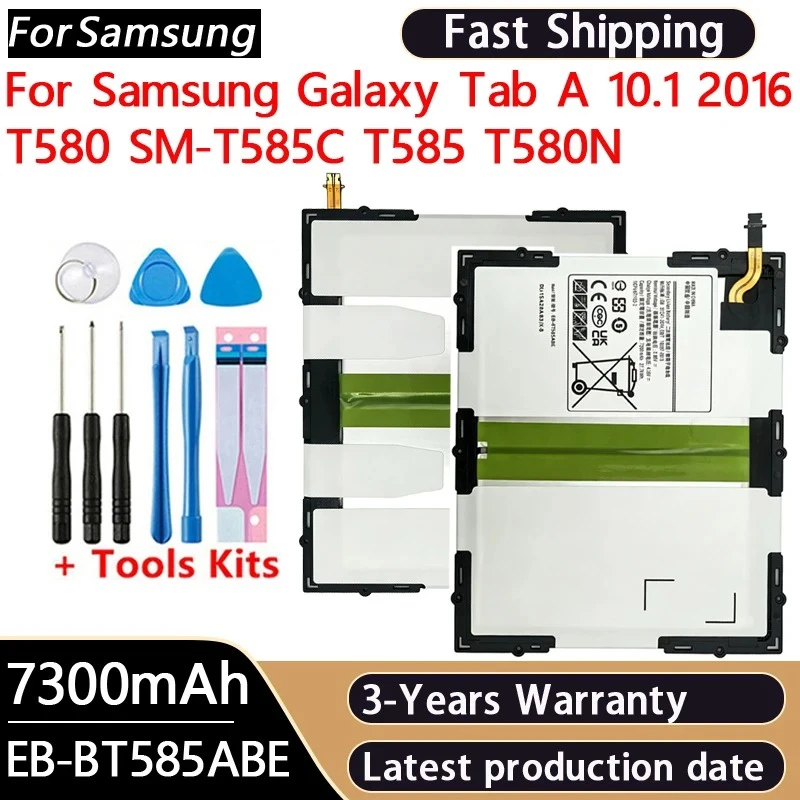 NEW 100% EB-BT585ABE EB-BT585ABA Battery 7300mAh For Samsung Galaxy Tab A 10.1 2016 T585C BT580 T585 SM-T585 Batteries+Tools