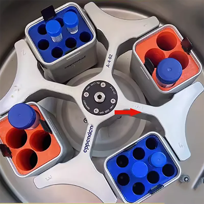 محول الطرد المركزي 5810R A-4-62 سلة معلقة مربعة 250 مل إلى 50 مللي 15 مللي محول لا يشمل أنابيب الاختبار #3