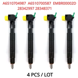 4x A6510700587 A6510704987 EMBR00002D New Diesel Fuel Injector For Mercedes-Benz W204 W212 W207 200 220 CDI C-E-Class OM651