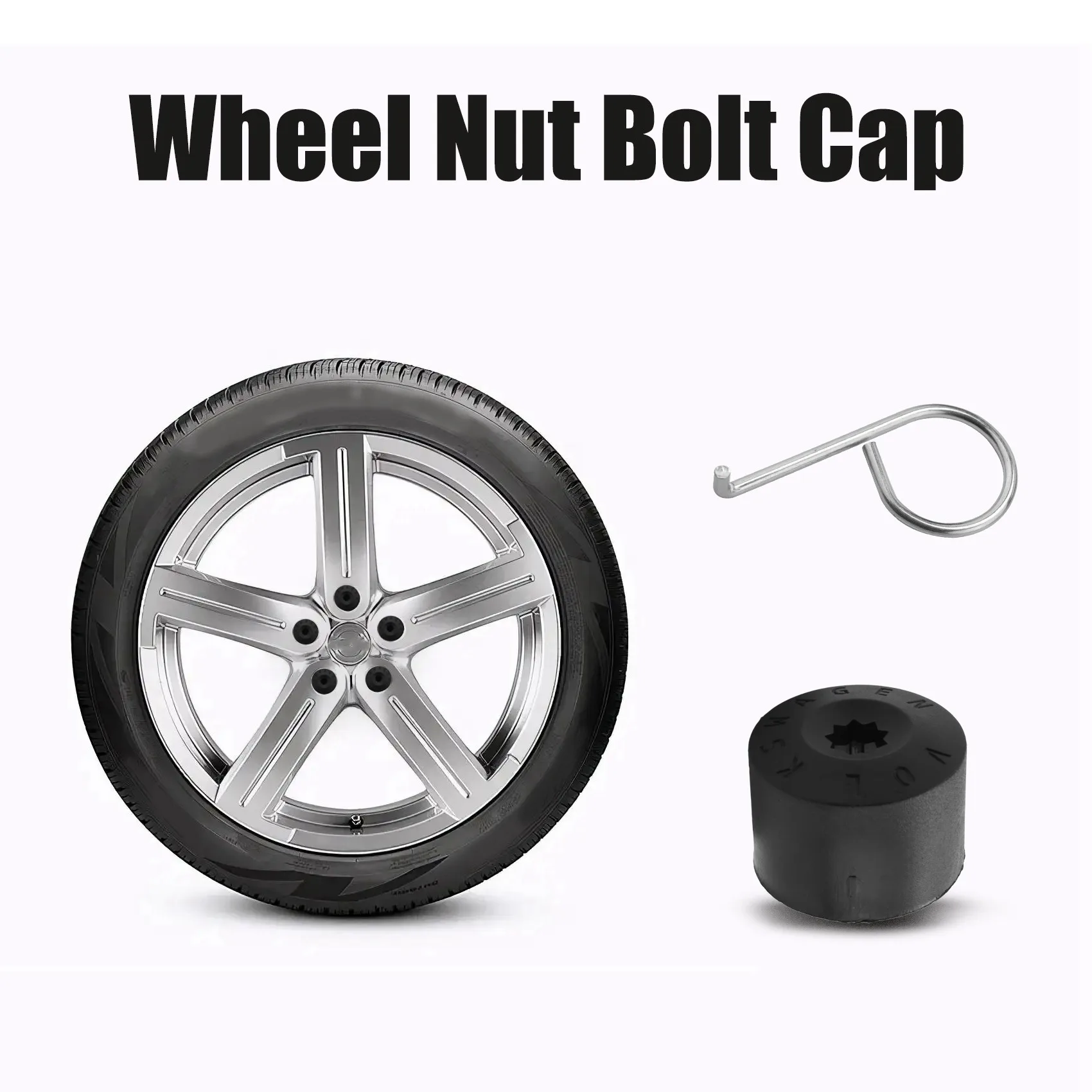 A52T20 Wheel Nut Bolt Cover Cap 17mm For Golf MK4 Passat for Audi Beetle