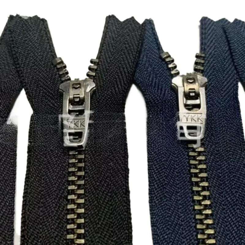 

30 шт./лот 3 # 3YG 12-18 см YKK застежка-молния древнее серебро металлические джинсы молния металлическая закрытая часть черный темно-синий DIY одежда шить поставки