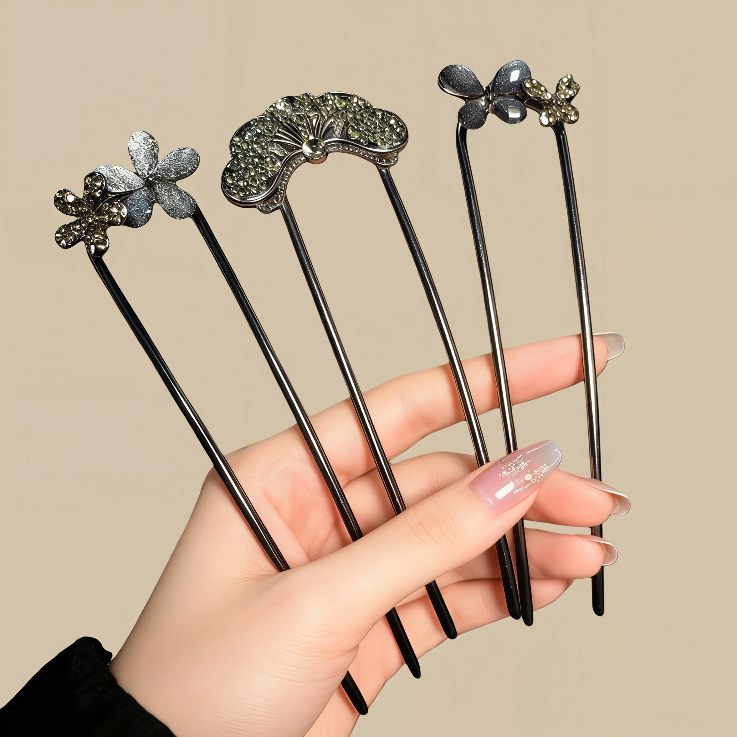 Chinese Style Hair Stick For Women Girls Vintage Hairpins Fashion Metal U-shaped Hair Clip Pins Hair Accessories image 4