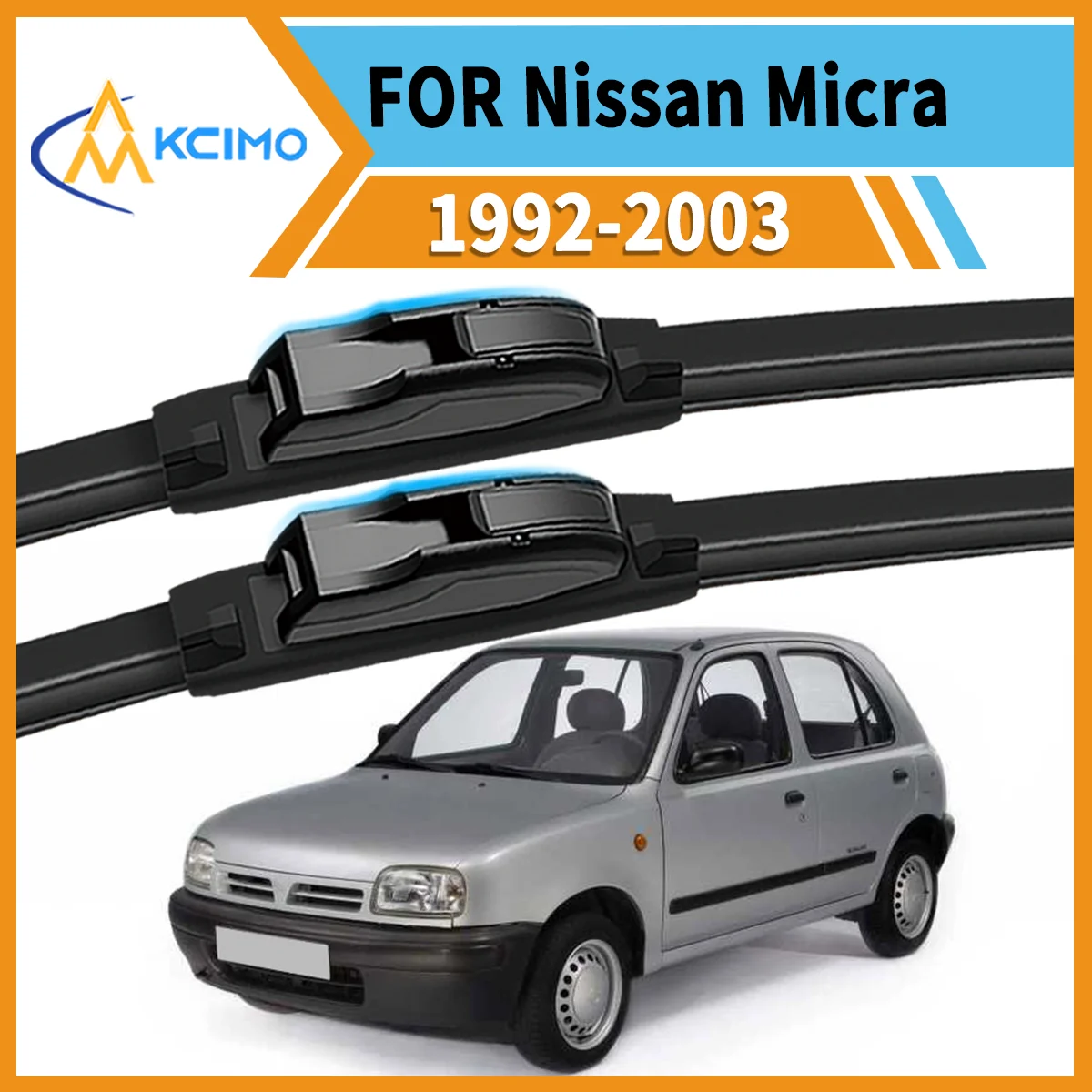 

2PCS Car Front Wiper Blades for Nissan Micra K11 1992–2003 Crystal Clear Visibility & Enhanced Driving Safety