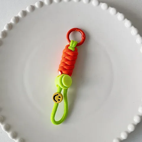 Модный брелок, креативный плетеный шнурок, брелок для телефона, женский, анти-потеряющийся узел, веревочный ремешок, автомобильные брелоки, аксессуары для самостоятельного изготовления топ 10 эластичный брелок - №4