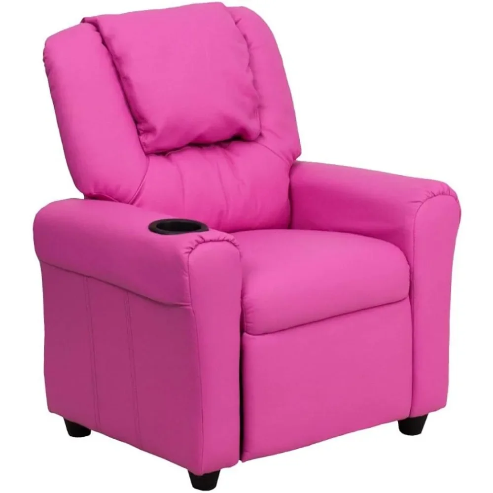 Headrest Rooms and Sofas Furniture Offers and Safety Recline Rocking Chair Folding Supports Up to 90 Lbs. Hot Pink Freight Free