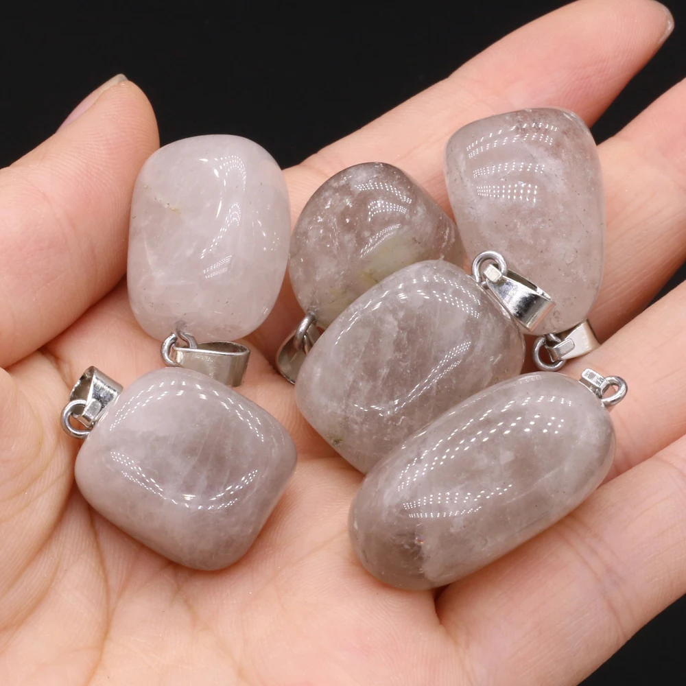 Natural Semi-precious Stone Pendant Irregular Cherry Blossom Agate for DIY Jewelry Making Necklace Size15x20-18x25