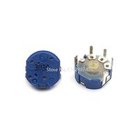 3 Pieces Rotary Potentiometer RK08H Single C30K Fine Tuning Potentiometer Y8 Type Adjustable Resistance Upper Bend Foot