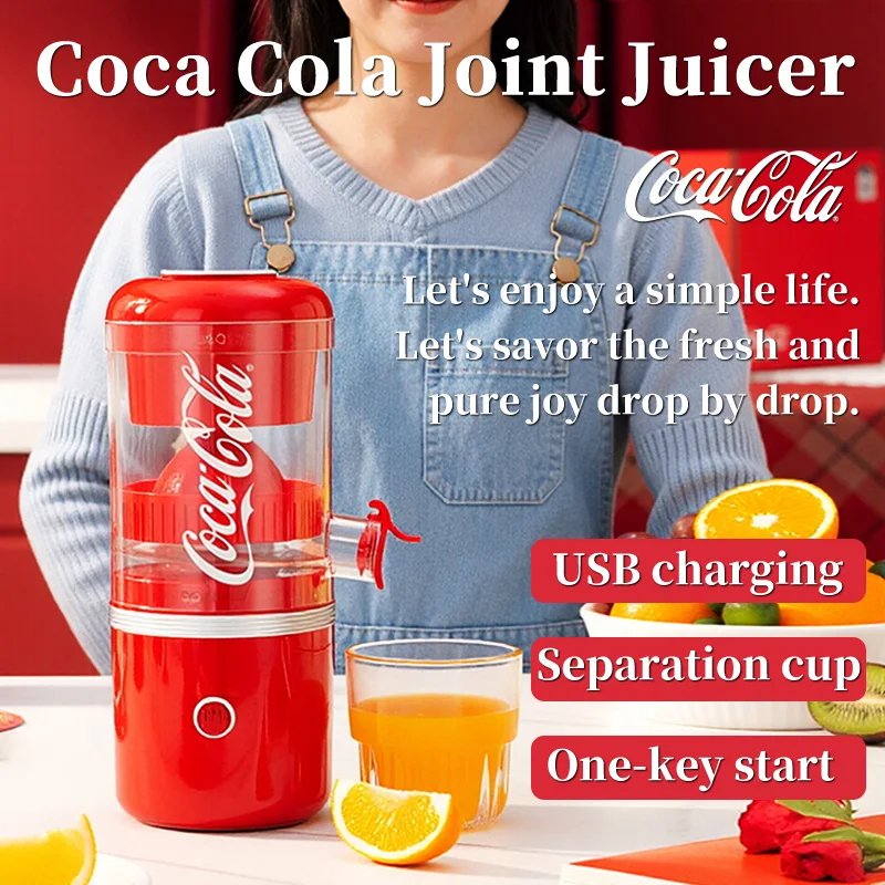 Coca Cola Handheld Juicer Portable Blender Juicer Household Full-automatic,Small Multifunctional Juicer for Travel Home Use