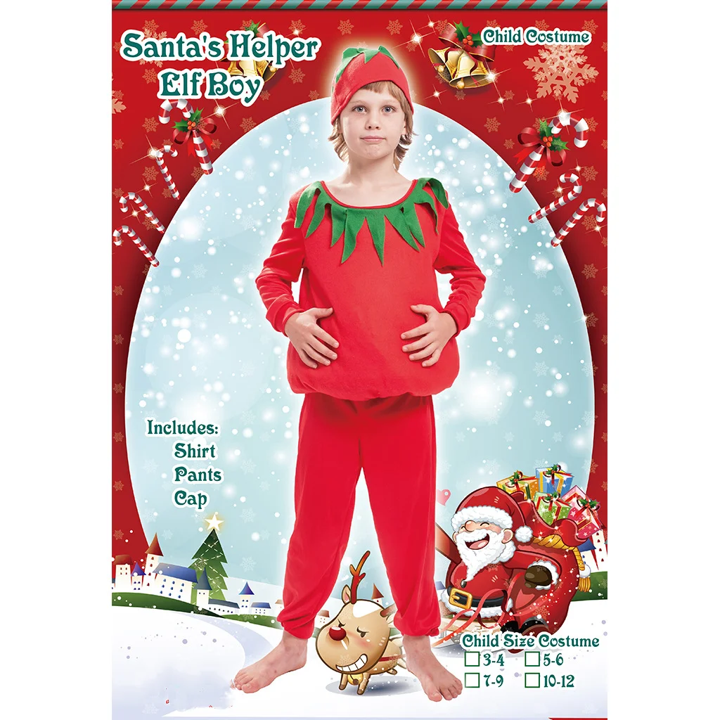 Halloween Xmas Big Red Tomato Cute Cosplay Costume School Activities Holiday Party Clothes Set Stage Performance Clothing