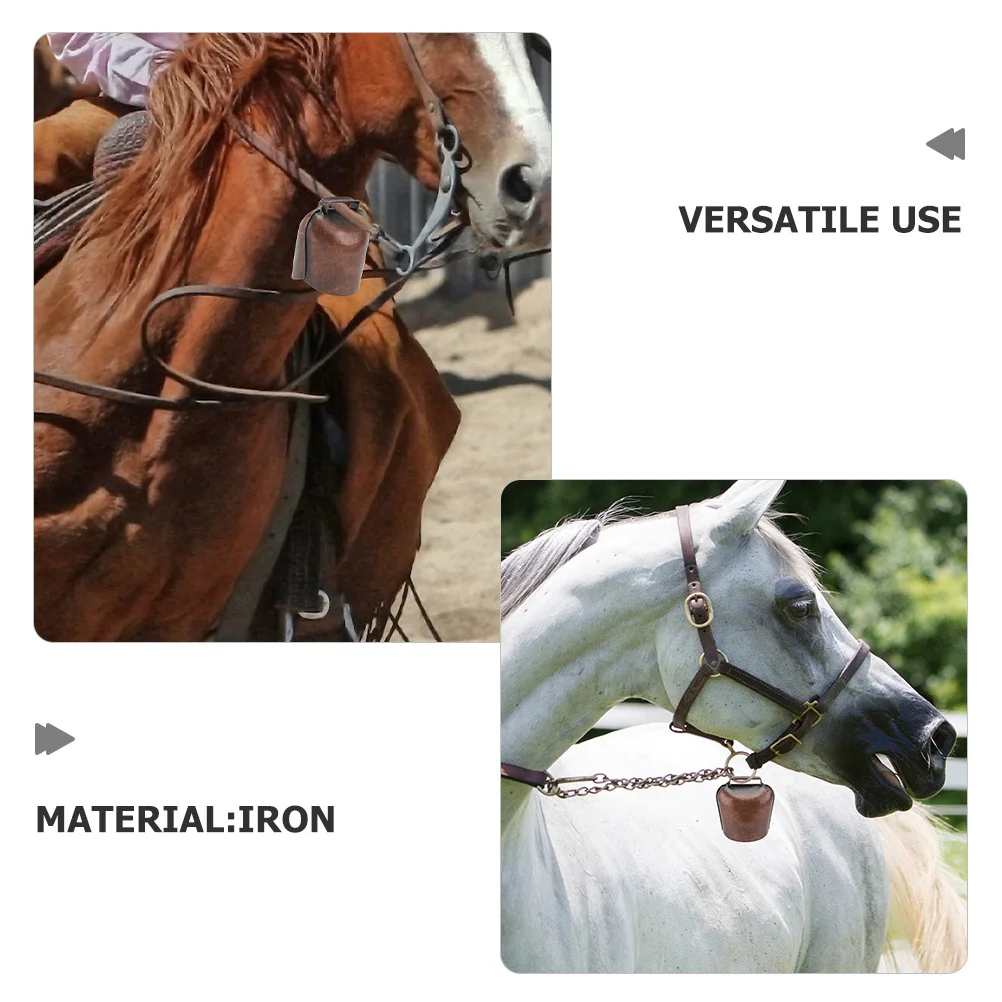 سميكة الحديد جرس البقرة الأغنام تصميم دائم بصوت عال واضح جرس الصوت للكلاب الماشية المشي لمسافات طويلة في الهواء الطلق استخدام أجراس لأطواق الكلاب #5