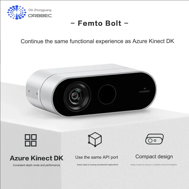 

Лидер продаж ORBBEC Femto Bolt Azure Kinect DK комплект для разработки альтернативной стереокамеры