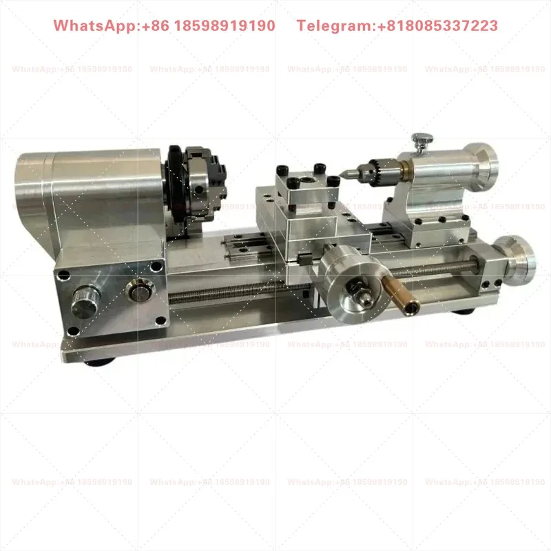 24V 80W Multifunctional Household Woodworking Mini Lathe Portable Desktop Micro-Lathe for DIY Homemade Small Lathe Replacement