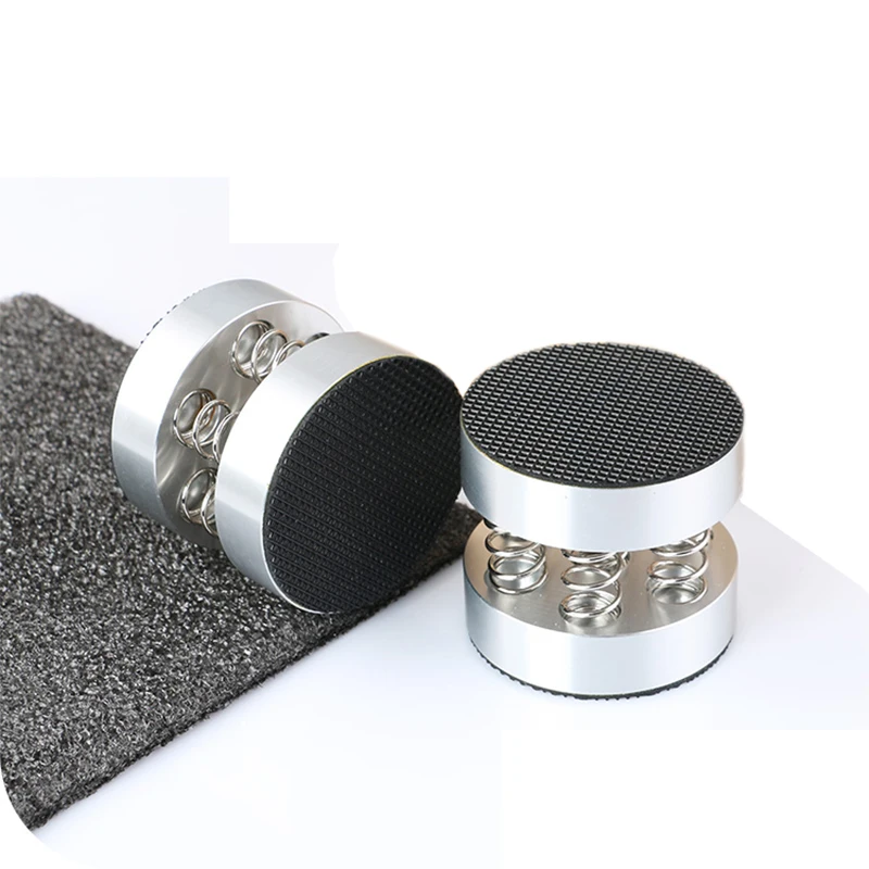 4 قطعة 44 مللي متر سبائك الألومنيوم المتكلم سبايك مشغل أقراص مضغوطة مضخم الصوت عزل حامل قدم Sprin # وسادة قاعدة للأظافر بلونين