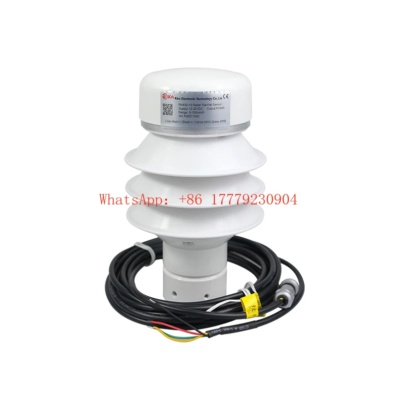 

RK400-13 7-24VDC Supply Aluminum Alloy+ABS Rain/Snow/ Hail Radar Rainfall Sensor Transmitter RS485/RS232/SDI-12